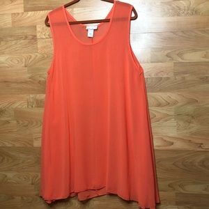 Hot Ginger Orange Crewneck Bathing Suit Cover